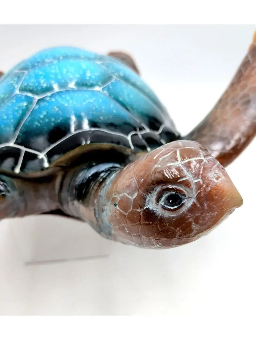 Design Toscano Blue Turquoise Aqua Sea Turtle Medium - Polyresin - 12" x 7" NEW - Picture 8 of 15